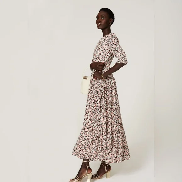 $390 retail ~ RIXO Multicolor Floral Long Sleeve Dress size xs - Picture 7 of 8